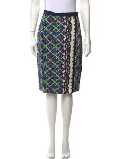 Pre-owned Peter Pilotto Patterned Knee-length Skirt In Blue