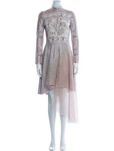 Pre-owned Peter Pilotto Patterned Midi Length Dress In Pink