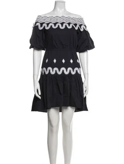 Pre-owned Peter Pilotto Patterned Mini Dress In Blue