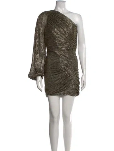 Pre-owned Peter Pilotto Patterned Mini Dress In Gold