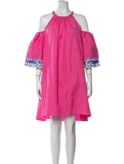 Pre-owned Peter Pilotto Patterned Mini Dress In Pink