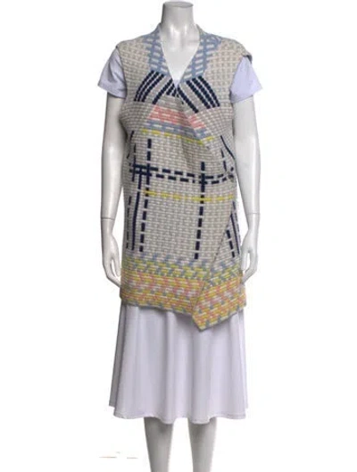 Pre-owned Peter Pilotto Patterned V-neck Sweater In Multicolor