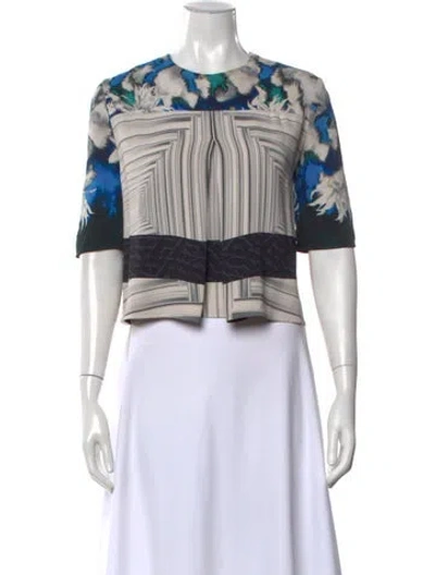 Pre-owned Peter Pilotto Printed Crew Neck Top In Black
