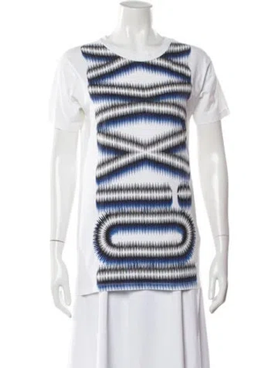 Pre-owned Peter Pilotto Printed Crew Neck T-shirt In White