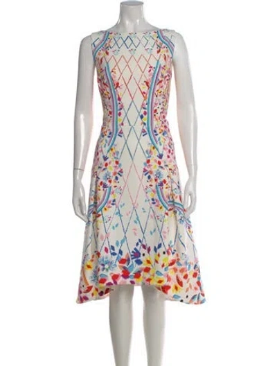 Pre-owned Peter Pilotto Printed Knee-length Dress In White