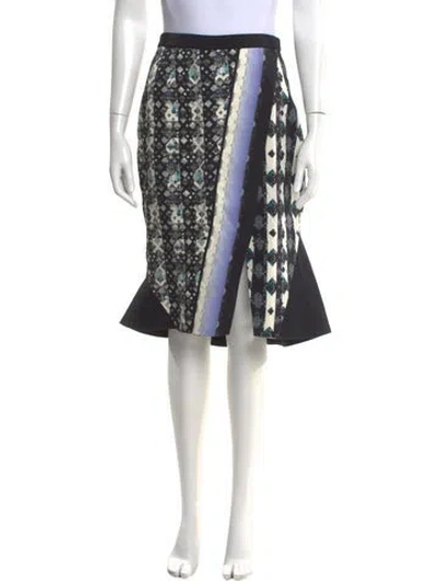 Pre-owned Peter Pilotto Printed Knee-length Skirt In Black