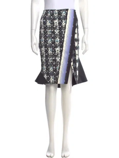 Pre-owned Peter Pilotto Printed Knee-length Skirt In Black