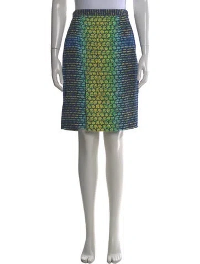 Pre-owned Peter Pilotto Printed Knee-length Skirt In Blue