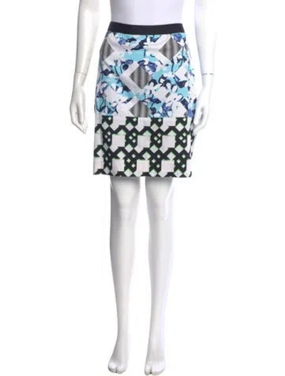 Pre-owned Peter Pilotto Printed Knee-length Skirt In Blue
