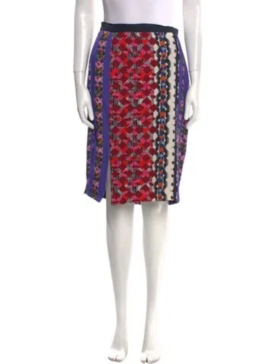 Pre-owned Peter Pilotto Printed Knee-length Skirt In Purple