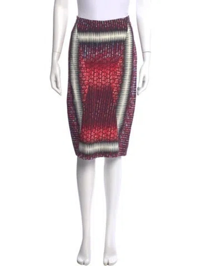 Pre-owned Peter Pilotto Printed Knee-length Skirt In Red