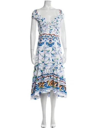 Pre-owned Peter Pilotto Printed Long Dress In Multi