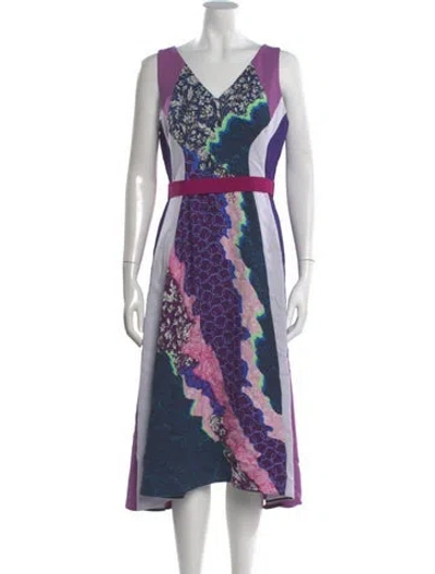 Pre-owned Peter Pilotto Printed Midi Length Dress In Blue