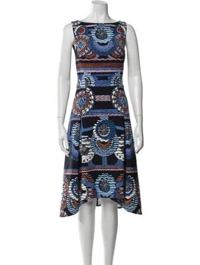 Pre-owned Peter Pilotto Printed Midi Length Dress In Blue