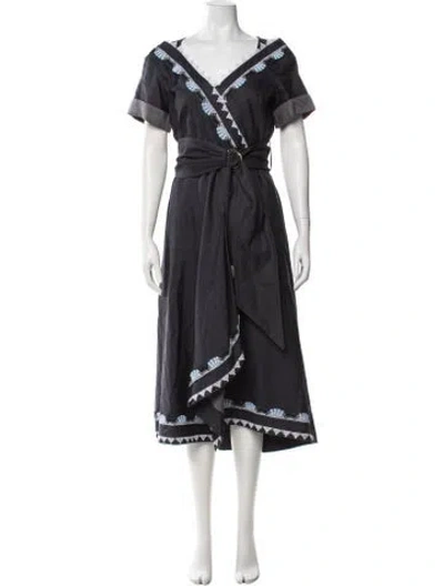 Pre-owned Peter Pilotto Printed Midi Length Dress In Blue