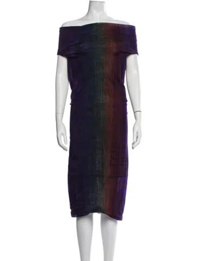 Pre-owned Peter Pilotto Printed Midi Length Dress In Blue