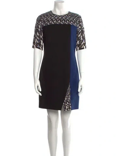 Pre-owned Peter Pilotto Printed Mini Dress In Black