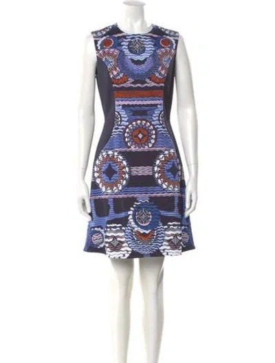 Pre-owned Peter Pilotto Printed Mini Dress In Blue