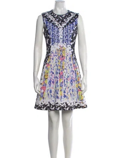 Pre-owned Peter Pilotto Printed Mini Dress In Blue