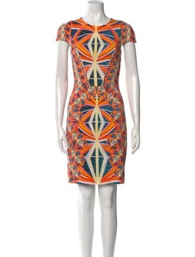 Pre-owned Peter Pilotto Printed Mini Dress In Orange
