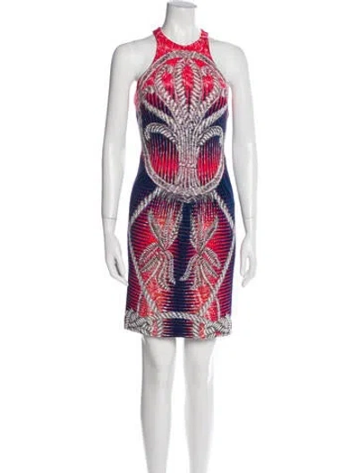 Pre-owned Peter Pilotto Printed Mini Dress In Pink