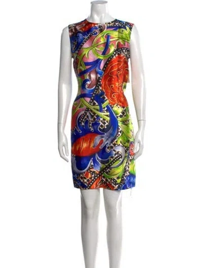 Pre-owned Peter Pilotto Printed Mini Dress In Pink