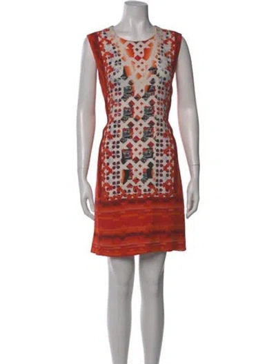 Pre-owned Peter Pilotto Printed Mini Dress In Red