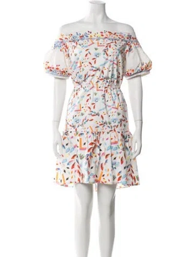 Pre-owned Peter Pilotto Printed Mini Dress In White