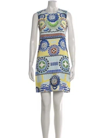 Pre-owned Peter Pilotto Printed Mini Dress In White