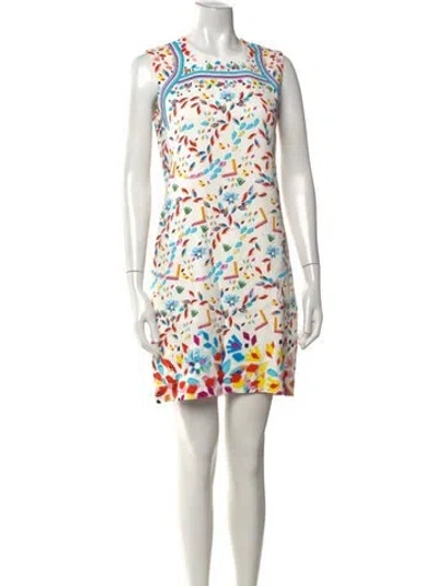 Pre-owned Peter Pilotto Printed Mini Dress In White
