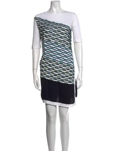 Pre-owned Peter Pilotto Printed Mini Dress In White
