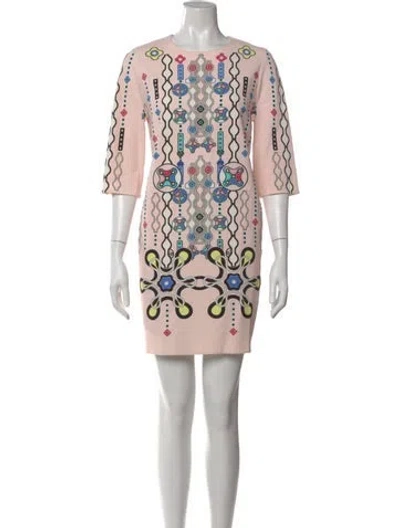 Pre-owned Peter Pilotto Printed Mini Dress In Yellow