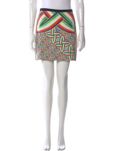 Pre-owned Peter Pilotto Printed Mini Skirt In Green