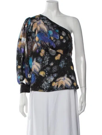 Pre-owned Peter Pilotto Printed One-shoulder Top In Multicolor