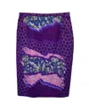 Peter Pilotto Printed Pencil Skirt In Purple Cotton In Purple