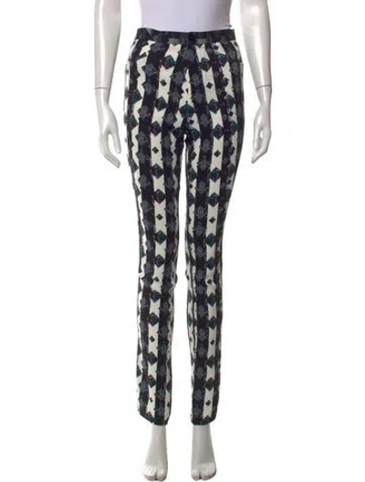 Pre-owned Peter Pilotto Printed Straight Leg Pants W/ Tags In White