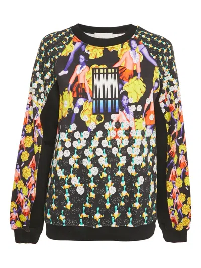 Pre-owned Peter Pilotto Printed Sweatshirt In Black