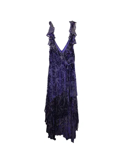 Pre-owned Peter Pilotto Ruffled Dress In Purple
