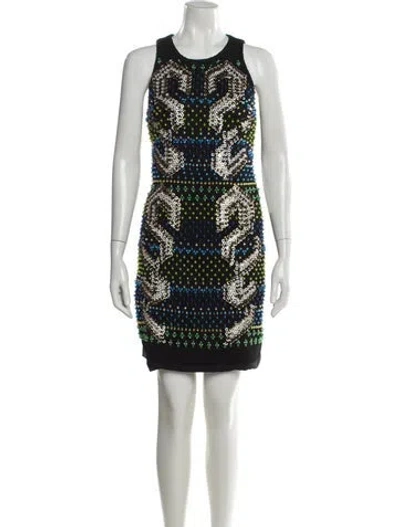 Pre-owned Peter Pilotto Scoop Neck Mini Dress In Multi