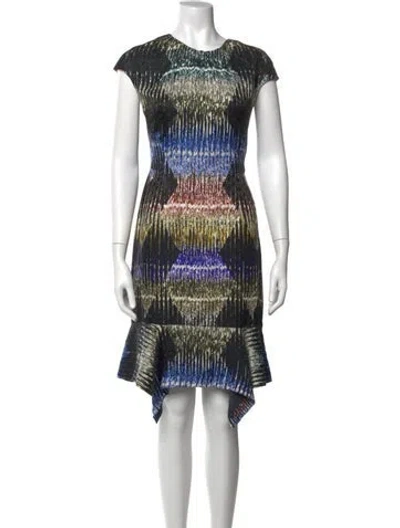 Pre-owned Peter Pilotto Silk Knee-length Dress In Black