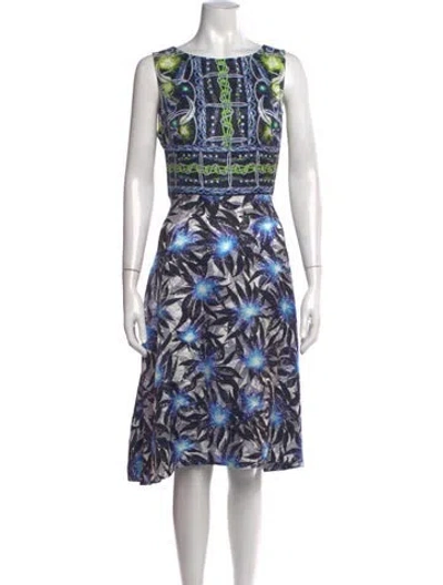 Pre-owned Peter Pilotto Silk Knee-length Dress In Blue