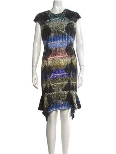 Pre-owned Peter Pilotto Silk Knee-length Dress In Blue