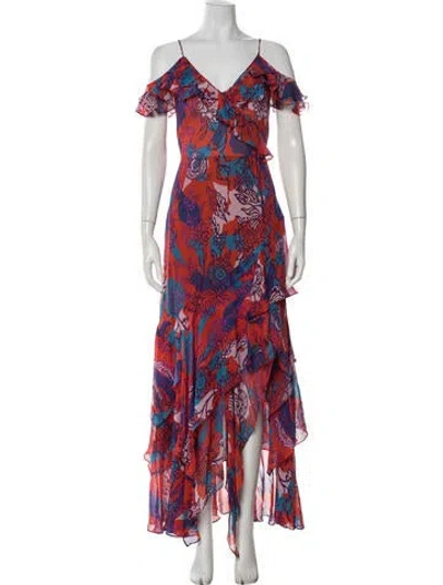 Pre-owned Peter Pilotto Silk Long Dress In Red