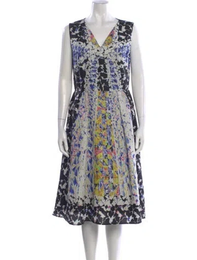 Pre-owned Peter Pilotto Silk Midi Length Dress In Black