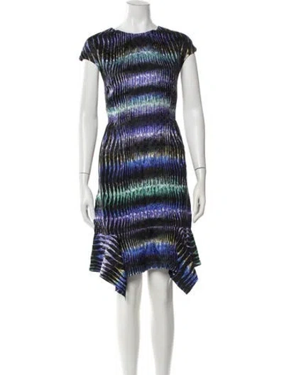 Pre-owned Peter Pilotto Silk Midi Length Dress In Black