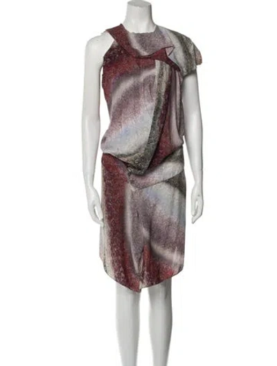 Pre-owned Peter Pilotto Silk Midi Length Dress In Gray