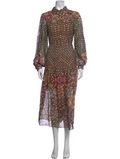 Pre-owned Peter Pilotto Silk Midi Length Dress In Green