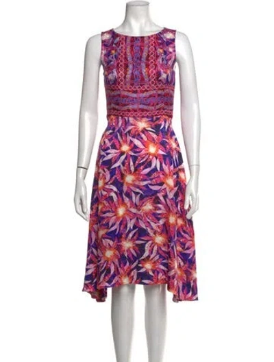 Pre-owned Peter Pilotto Silk Midi Length Dress In Pink