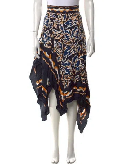 Pre-owned Peter Pilotto Silk Midi Length Skirt In Multi