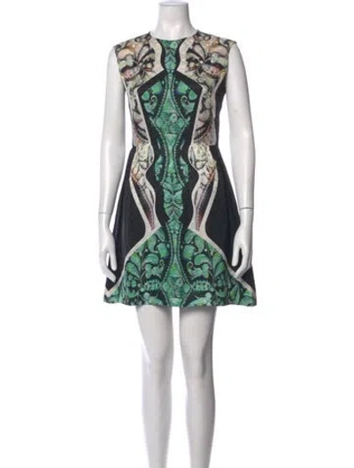 Pre-owned Peter Pilotto Silk Mini Dress In Black
